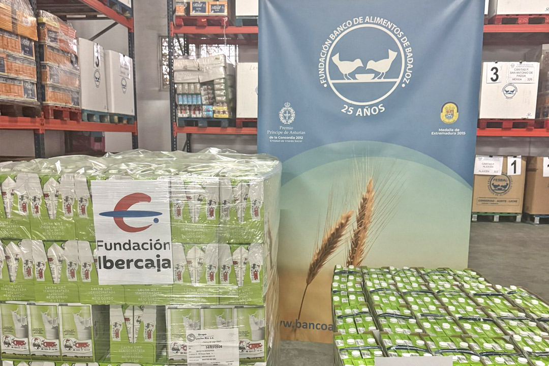 Colaboración de Ibercaja para la "Compra de leche"